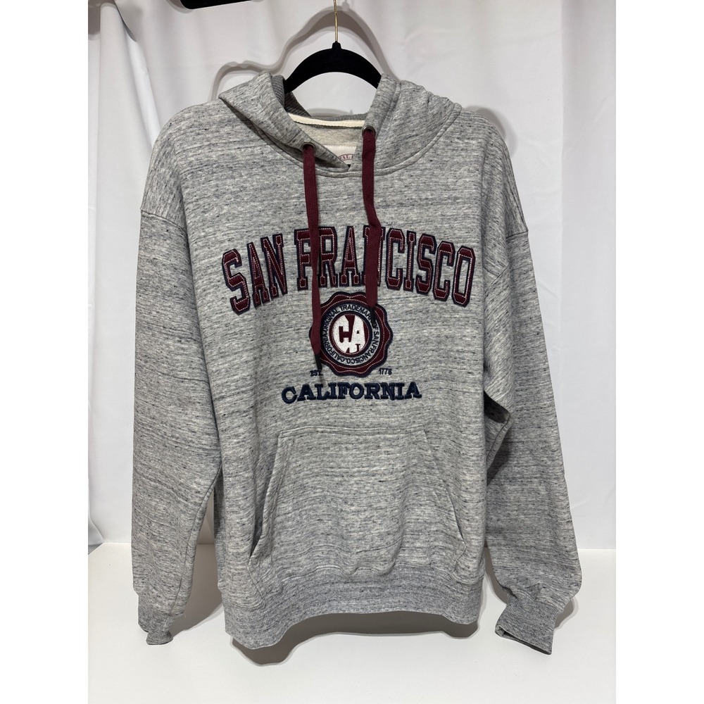 San Francisco CA California Citywear Hoodie Sweatshirt Gray‎ Mens Size L